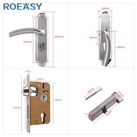 Ensemble de serrures de porte en acier inoxydable de style moderne Roeasy, cylindre de serrure à mortaise de haute qualité pour portes à mortaise étroites