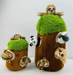 Jouet pour chien personnalisé, très demandé, interactif, coloré, couineur, en forme de <span class=keywords><strong>maison</strong></span> d'arbre et de tanière, pour jeu de cache-cache, en coton PP lavé, anti-stress - Product Image 5