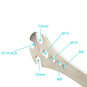 ZTTO Multifunctional Bicycle Pedal Wrench 9/16 Inch <strong>15mm</strong> Thickness 4mm Bike Hub <strong>Spanner</strong> 6/1 Lock Foot Interior Accessories OEM - Product Image 4