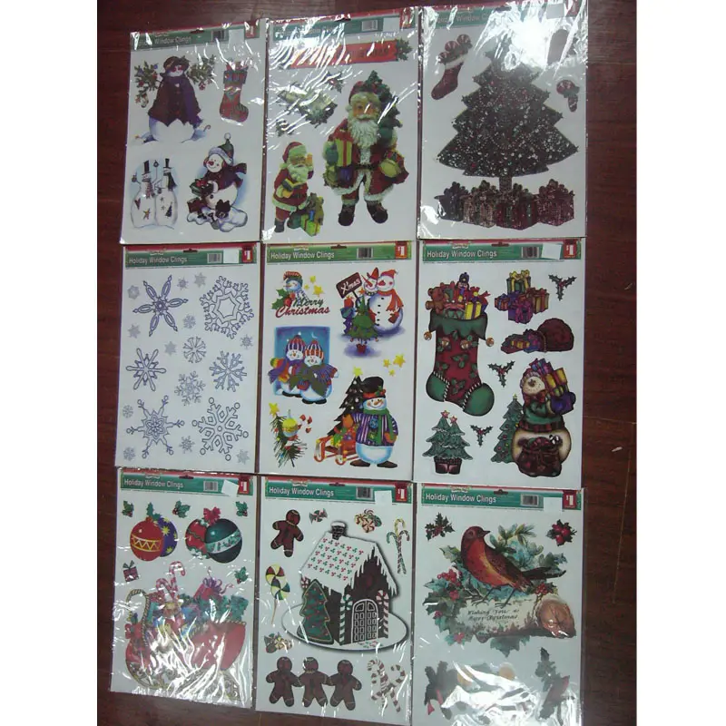 christmas holiday window clings christmas Decorative window sticker