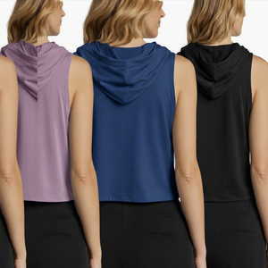 Chaleco con Capucha y Sudadera sin Mangas para Mujer, Tejido de Punto de Secado Rápido, para Baloncesto, Running y Fitness, Invierno/Verano - Product Image 6