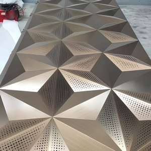 Panneaux de revêtement mural perforés découpés au laser CNC, textures bois, décor écologique, personnalisables en usine - Product Image 1