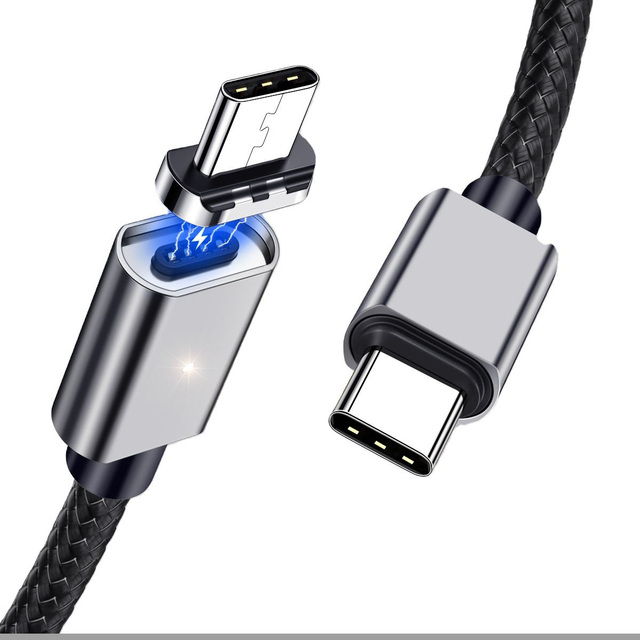 Popular Type-C Magnetic PD 100W 5A Fast Charging Cable Data Transmission Cable USBC Cable for Mobile Phone Laptop Computer