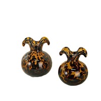Vase en verre vintage à imprimé écaille de tortue et léopard, vases décoratifs pour la décoration de la maison et du salon