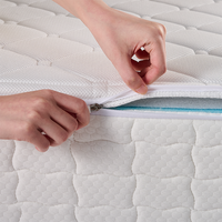 Matelas en tissu 3D à dureté modérée, mousse à mémoire de forme amovible et fibres d'air 4D, matelas à ressorts ensachés indépendants à double usage