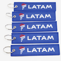Usine OEM personnalisé brodé porte-clés vol moto porte-clés avion équipage Jet Tag pilote broderie porte-clés