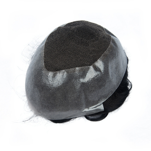 Prothèse capillaire chinoise en dentelle française et PU, effet ondulé naturel, cuir chevelu visible Mirage, densité 100%, nœuds invisibles, pour hommes, Australie - Product Image 1