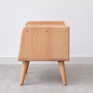 Solid Wood Bedside Cabinet Modern Simple Nordic Storage Nightstand European Beech Bedroom Furniture - Product Image 4