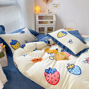 Trẻ Em Bộ Đồ Giường Đặt Tấm Ga Giường Duvet Cover Nữ Hoàng Vua Kích Thước 3D Tùy Chỉnh In Trẻ Em Bộ Đồ Giường Đặt - Product Image 4