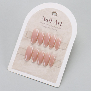 Xiaohongshu vente chaude embouts portables poudre d'or haut de gamme autocollants pour ongles français étincelants fille chaude désir pur faux ongles - Product Image 3
