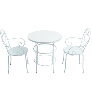 Mobilier <span class=keywords><strong>de</strong></span> café <span class=keywords><strong>blanc</strong></span> vintage bon marché Ensemble table et chaises <span class=keywords><strong>de</strong></span> <span class=keywords><strong>jardin</strong></span> en métal en <span class=keywords><strong>fer</strong></span> <span class=keywords><strong>forgé</strong></span> - Product Image 5