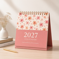 Calendrier de bureau personnalisé à spirale 2027 – Planificateur quotidien et mensuel pour l'école et le bureau (vente en gros)