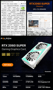 Nueva Tarjeta Gráfica para PC Geforce RTX 2060 2026, 6GB GDDR6 de 192 bits, Super 8GB 8Pin de 256 bits, Alto Rendimiento para Juegos, 1365MHz Core Fre - Product Image 5
