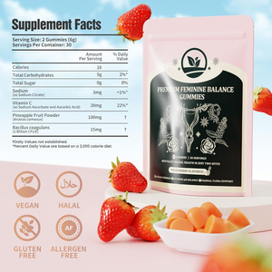 All'ingrosso della fabbrica Premium femminile equilibrio Gummies per le donne vitamine gommose e probiotici equilibrio migliorando integratore a base di erbe - Product Image 2