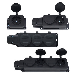 Prise de courant de l'industrie étanche européenne IP54 prise étanche extérieure avec prise de couverture de pluie - Product Image 2