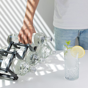 Modern Small Black Bamboo Wine <b>Rack</b> Wine Stand with Foldable Design for Organizing and Storing <b>Bottles</b> - Product Image 5