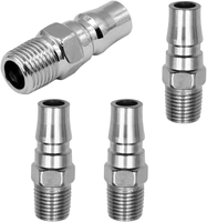 5 pak PM20 1/4 "benang BSP adaptor lepas cepat konektor pneumatik untuk kompresor udara suku cadang Aksesori alat pneumatik