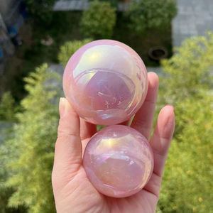 Esfera de Cuarzo Rosa Aura Ángel Natural de Alta Calidad al por Mayor para Decoración del Hogar y Regalo - Product Image 2