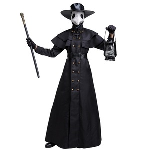 Costume de Médecin de la Peste pour Adulte Unisexe, Manteau Long Noir avec Masque à Bec, Chapeau et Bâton Lumineux, Tenue de Cosplay d'Halloween S-5XL - Product Image 5