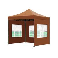 Carpa de Jardín Impermeable de Poliéster de Una Sola Capa con Estructura de PVC y Poste de Acero de 3x3m, Fácil de Montar, para Todas las Estaciones