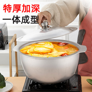Aluminum Pilaf Cooker 5L And Above <b>Large</b> Capacity Soup <b>Pot</b> With Lid For Cooking - Product Image 2