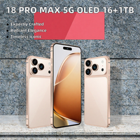 Smartphone A18 Pro Max 5G Écran OLED HD 120Hz Android 15 16 Go 1 To Téléphone Mobile LTE Double SIM