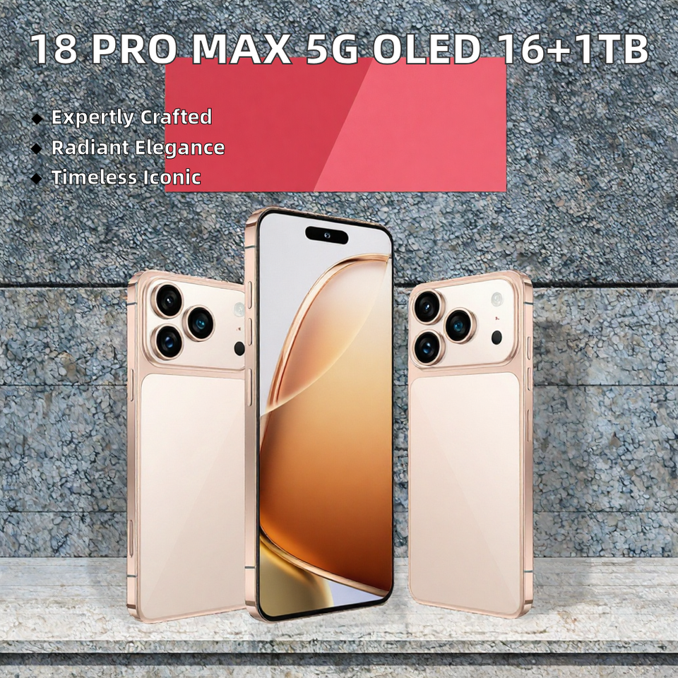 A18 Pro Max 5G Smartphone HD 120Hz OLED Display Android 15 16GB 1TB LTE ...