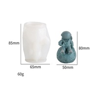 UNIMOULD Astronaut Weltraum Mond 3D Silikonformen für Dekoration Aromatherapie Kerzen Gips Ornament DIY Desktop-Form Mikrowellengeeignet