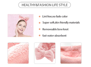 Pakcare Nouveaux produits 2025 <span class=keywords><strong>Bande</strong></span> de cheveux à nœud mignon personnalisé-pour le lavage du visage, le spa et le démaquillage - Product Image 4