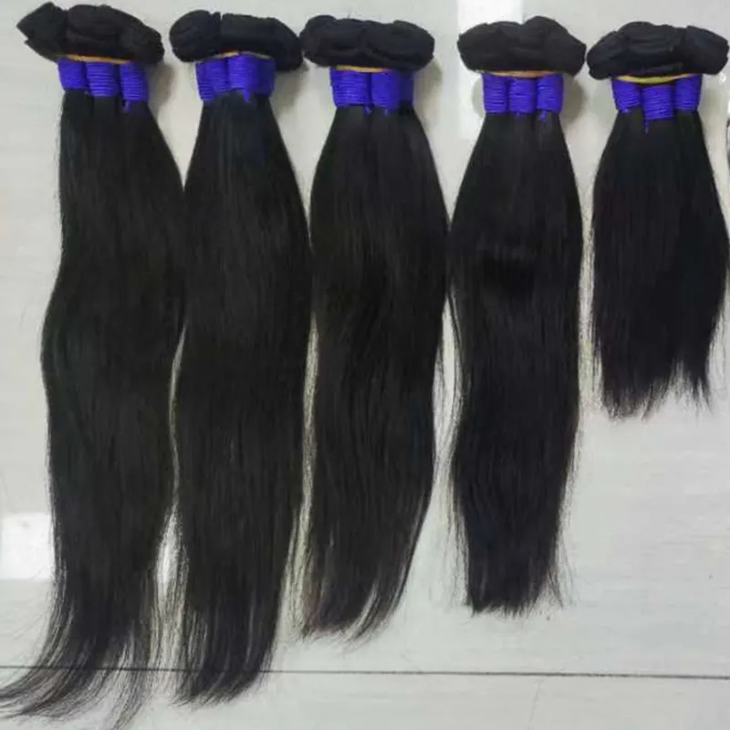 Letsfly cabelo longo e barato, 20 peças de pacotes de cabelo remy liso, 50 g/pçs de cabelo humano indiano 24 polegadas, frete grátis