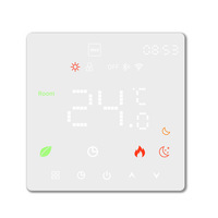 Thermostat d'ambiance intelligent numérique WiFi programmable avec écran tactile pour chauffage au sol, maison intelligente