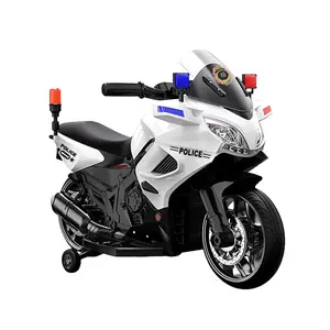 Ucuz fiyat çocuk elektrikli motosiklet polis motosiklet ile çocuklar için LED ışık