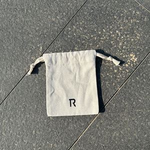 Custom Logo Printed Natural Cotton <b>Drawstring</b> <b>Pouch</b> Customized Gift Bags With Double Strings - Product Image 1