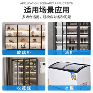 No Drill Glass <b>Cabinet</b> <b>Lock</b> Zinc Alloy Sawtooth Design Easy Installation For Display Cases Refrigerators - Product Image 4