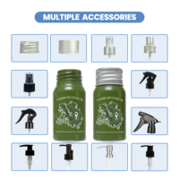 Bouteille en aluminium personnalisée de 15 ml, 20 ml, 25 ml, 30 ml pour sérum, huile essentielle, extrait de cellules, boîte métallique avec logo, impression sérigraphique, estampage à chaud doré