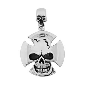 Collar de Joyería Punk Hipster de Calidad de Fábrica, Colgante de Calavera de Acero Inoxidable para Hombre, Altamente Pulido - Product Image 5