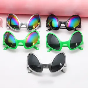 New Arrival Funny Alien Funny Glasses Multi-color Frame Ball Party Exaggerated Funny circle sunglasses kids