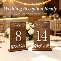 Numéros de table en bois personnalisés, décoration artistique rustique, panneau de numéro de table pour réception de mariage, fête, café, facile à installer