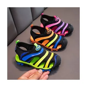 summer closed toe flat heels arch support fit kids shoes