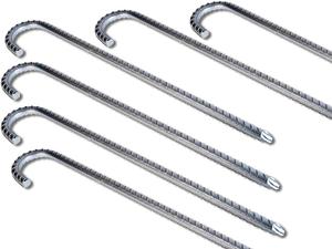 Piquets <span class=keywords><strong>de</strong></span> barres d'armature galvanisée sans rouille, crochets en forme <span class=keywords><strong>de</strong></span> J, ancre au sol, piquets <span class=keywords><strong>de</strong></span> tente en acier inoxydable, piquets <span class=keywords><strong>de</strong></span> <span class=keywords><strong>jardin</strong></span> <span class=keywords><strong>pour</strong></span> clôture - Product Image 4