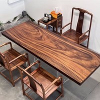 Table à thé monobloc en bois massif de noyer, design intégré de style Zen, nouveau style chinois, grande dalle, pour bureau et salon de thé, pour la préparation du thé