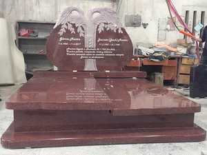 現代山西黒御影石天使モニュメント、手彫りの翼のある像付き - Product Image 6