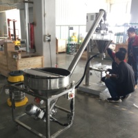 Mélangeur à ruban horizontal avec vis sans fin, ligne d'emballage de poudre, alimentation continue automatique, conception pour poudre de lait