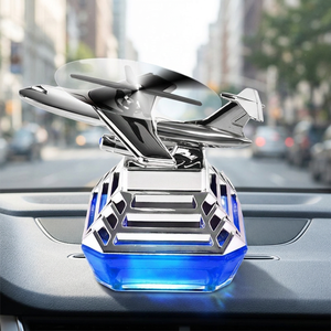 Difusor de Perfume Giratorio para Auto, con Energía Solar, Diseño de Avión en Aleación, Aroma Moderno Océano Azul, Decoración Interior, Aromaterapia, 31-60 Días - Product Image 1