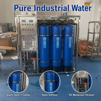 Sistem Reverse Osmosis (RO) 1T/H 1000LPH, Pabrik Pemurni Air Industri, Tangki FRP Pretreatment Pasir Karbon Resin, Kelas Komersial