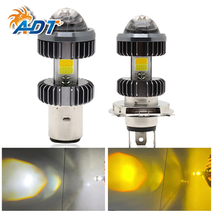 หลอดไฟหน้ารถมอเตอร์ไซค์ ADT LED 12V 20W ความสว่างจริง 2000LM H4 BA20D ไฟตัดหมอกแบบสองสี หลอดไฟหน้า LED - Product Image 4