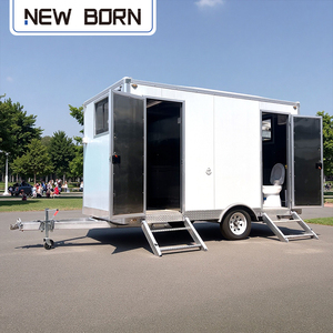 Nuovo <span class=keywords><strong>Bron</strong></span> evento aziendale VIP bagno Festival portatile all'aperto bagno bagno di nozze rimorchio WC 11.48x6.28x7.38ft 5000T - Product Image 1