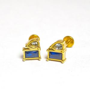 F136 <b>Titanium</b> Alloy <b>Stud</b> Earrings Inlaid Zircon Waterdrop Unisex Hot-selling Foreign Trade - Product Image 5