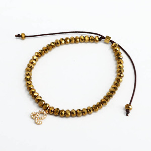 Cristal con cuentas piedra <span class=keywords><strong>signo</strong></span> encanto mujeres chinas ajustable chapado <span class=keywords><strong>en</strong></span> oro <span class=keywords><strong>signo</strong></span> del zodiaco símbolo encanto pulsera - Product Image 1