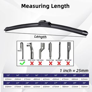 Spazzole Tergicristallo DOLY Compatibili con <span class=keywords><strong>Peugeot</strong></span> <span class=keywords><strong>308</strong></span> 308SW T9 SW Estate 2014-2020 per <span class=keywords><strong>Tergicristalli</strong></span> Senza Telaio 24x18x12 - Product Image 3